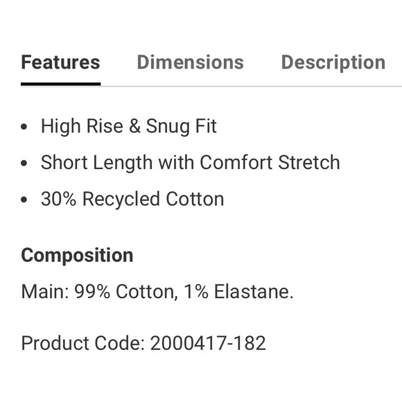 High Rise Classic Stretch Denim Short - Size 6 - Picture 9 of 9